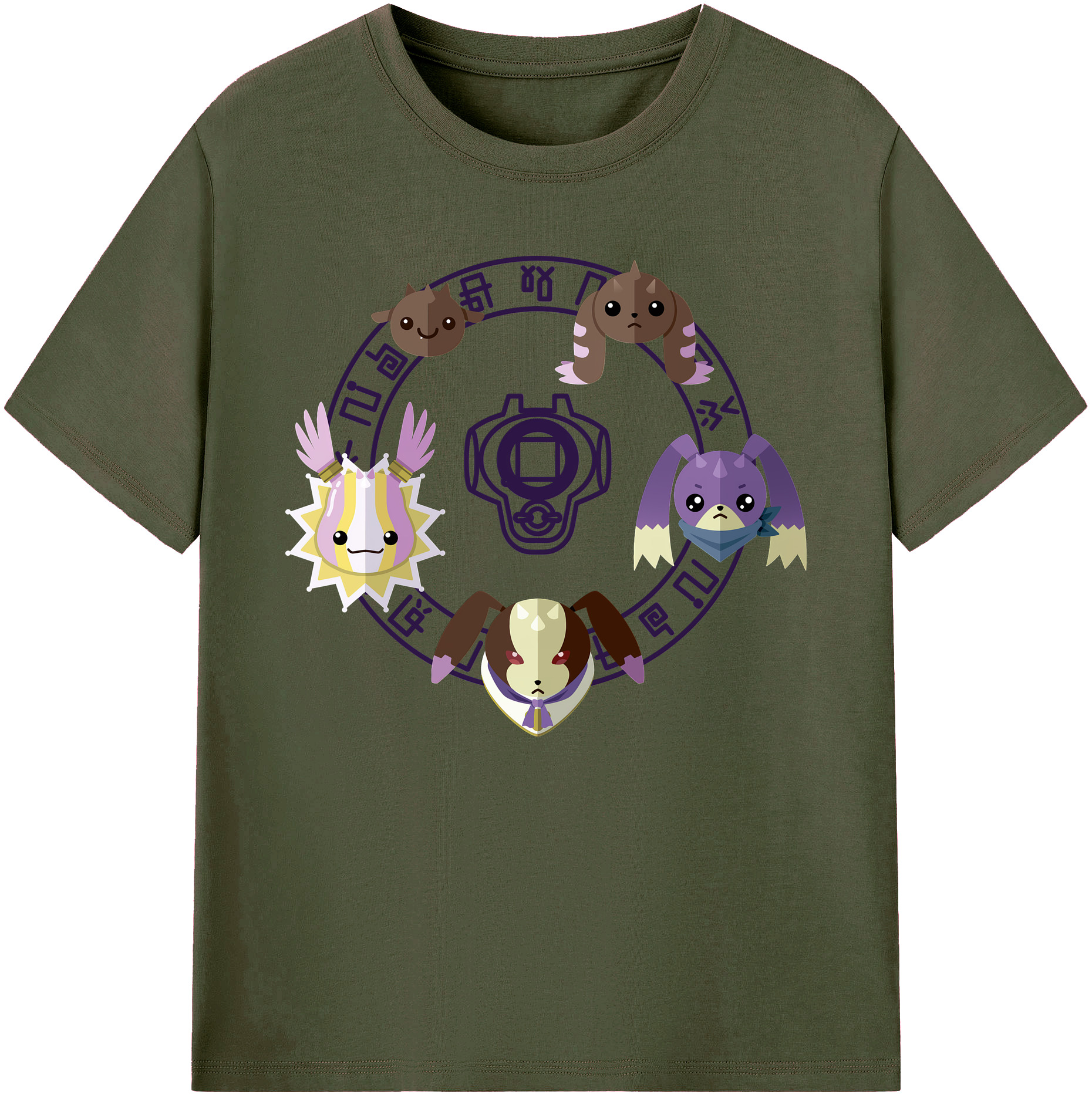 （画像用） Digimon デジタルモンスター/デジモン 綿100％ メンズ半袖Tシャツ｜肌触りやわらか＆通気性